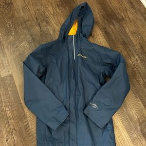 Columbia boys rain jacket navy/yellow